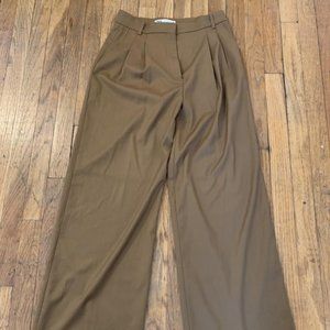 Zara Brown Wide Leg Trousers